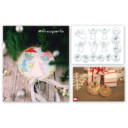 Stickserie - Kleiner Schutzengel mit Anhängern ITH